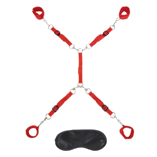 Красная фиксация на матрас Classic Bedspreader - Lux Fetish - купить с доставкой в Череповце