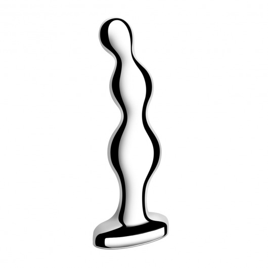 Стальной анальный фаллоимитатор для простаты Stainless Steel Anal Beads - 13 см. - b-Vibe - в Череповце купить с доставкой