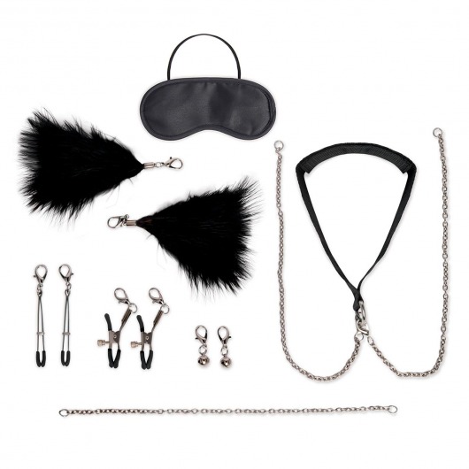 Большой эротический набор из 12 предметов Interchangeable Collar   Nipple Clips Set - Lux Fetish - купить с доставкой в Череповце