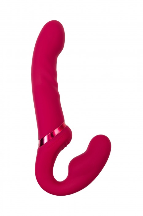 Малиновый безремневой страпон Lapis - 23 см. - Lovense - купить с доставкой в Череповце