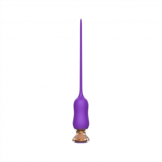 Фиолетовый тонкий стимулятор Nipple Vibrator - 23 см. - I-MOON - купить с доставкой в Череповце