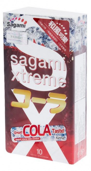 Ароматизированные презервативы Sagami Xtreme COLA - 10 шт. - Sagami - купить с доставкой в Череповце