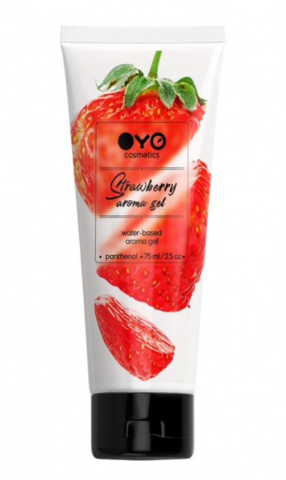 Лубрикант на водной основе OYO Aroma Gel Strawberry с ароматом клубники - 75 мл. - OYO - купить с доставкой в Череповце