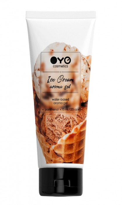 Лубрикант на водной основе OYO Aroma Gel Ice Cream с ароматом пломбира - 75 мл. - OYO - купить с доставкой в Череповце