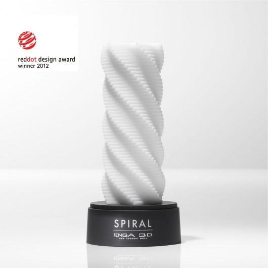 Белый 3D мастурбатор SPIRAL - Tenga - в Череповце купить с доставкой