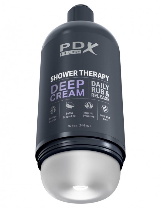 Мастурбатор в бутылке Shower Therapy Deep Cream - Pipedream - в Череповце купить с доставкой
