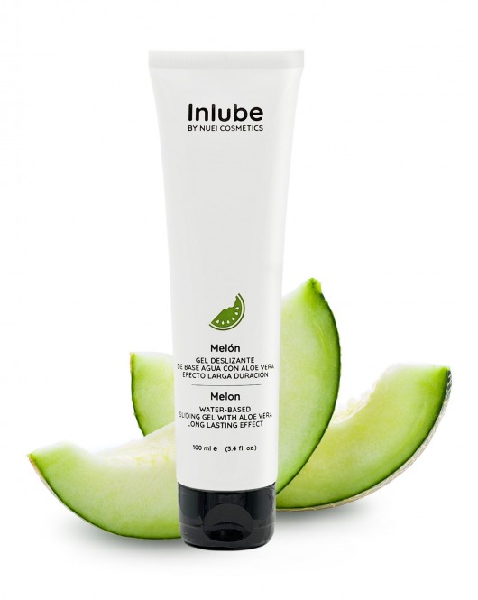 Лубрикант на водной основе Nuei Inlube с алоэ вера и ароматом дыни - 100 мл. - Nuei cosmetics - купить с доставкой в Череповце