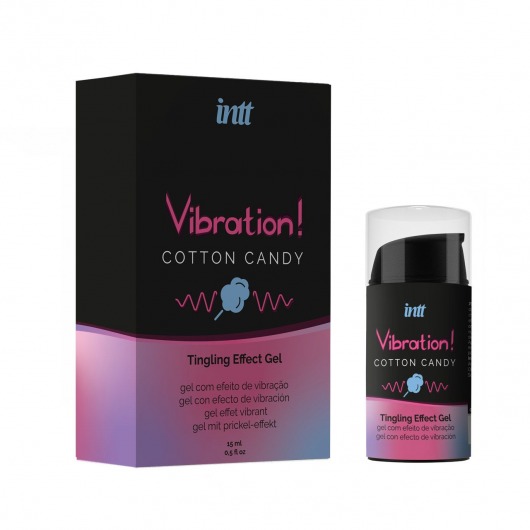 Жидкий вибратор Vibration Cotton Candy с ароматом сахарной ваты - 15 мл. - INTT - купить с доставкой в Череповце
