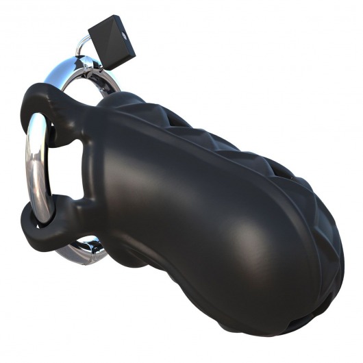 Черный замок верности Extreme Silicone Cock Blocker - Pipedream - купить с доставкой в Череповце