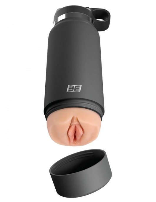 Серый мастурбатор в виде бутылки F*ck Flask - Pipedream - в Череповце купить с доставкой