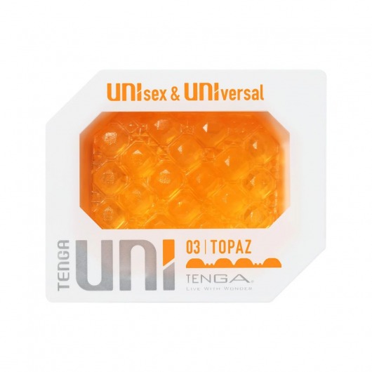 Оранжевый мастурбатор-стимулятор Tenga Uni Topaz - Tenga - в Череповце купить с доставкой