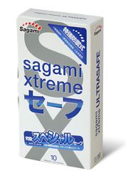 Презервативы Sagami Xtreme Ultrasafe с двойным количеством смазки - 10 шт. - Sagami - купить с доставкой в Череповце