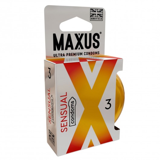 Презервативы анатомической формы Maxus Sensual - 3 шт. - Maxus - купить с доставкой в Череповце
