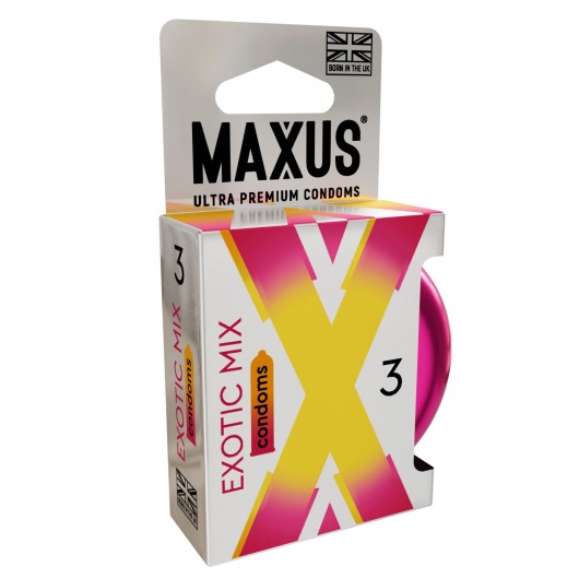 Ароматизированные презервативы Maxus Exotic Mix - 3 шт. - Maxus - купить с доставкой в Череповце