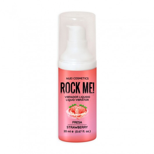 Жидкий вибратор Nuei Rock Me! с ароматом клубники - 20 мл. - Nuei cosmetics - купить с доставкой в Череповце