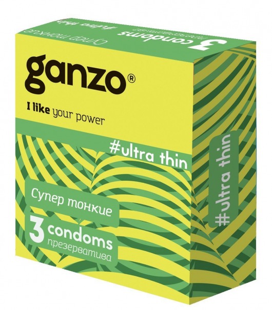 Ультратонкие презервативы Ganzo Ultra thin - 3 шт. - Ganzo - купить с доставкой в Череповце