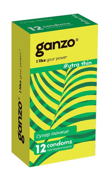 Ультратонкие презервативы Ganzo Ultra thin - 12 шт. - Ganzo - купить с доставкой в Череповце
