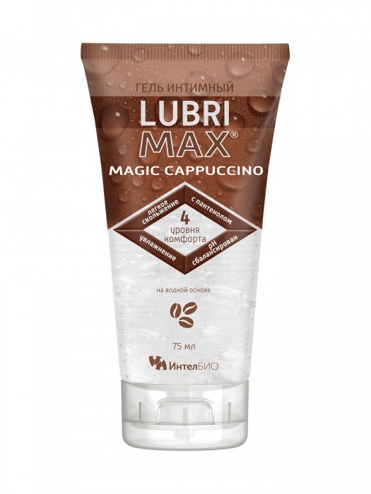 Интимный гель-смазка на водной основе Lubrimax Magic Cappuccino - 75 мл. - ИнтелБИО - купить с доставкой в Череповце