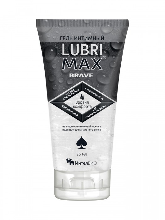 Водно-силиконовый интимный гель-смазка Lubrimax Brave - 75 мл. - ИнтелБИО - купить с доставкой в Череповце