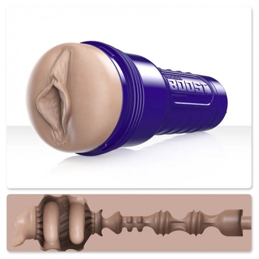 Телесный мастурбатор-вагина Fleshlight Boost Bang - Fleshlight - в Череповце купить с доставкой