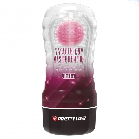 Прозрачный текстурированный мастурбатор Vacuum Cup Masturbator Black Hole - Baile - в Череповце купить с доставкой