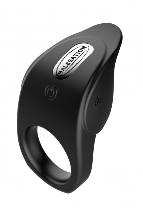 Черное эрекционное виброкольцо Vibro Lust Ring - MALESATION - в Череповце купить с доставкой