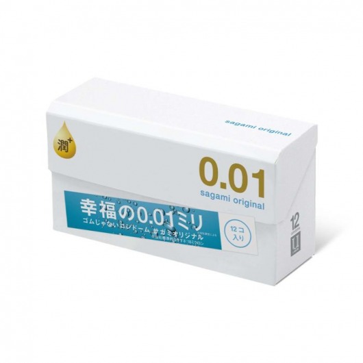 Увлажнённые презервативы Sagami Original 0.01 Extra Lub - 12 шт. - Sagami - купить с доставкой в Череповце