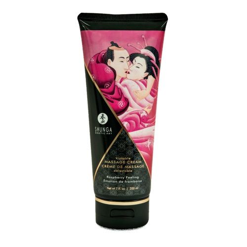 Массажный крем для тела с ароматом малины Raspberry feeling - 200 мл. - Shunga - купить с доставкой в Череповце