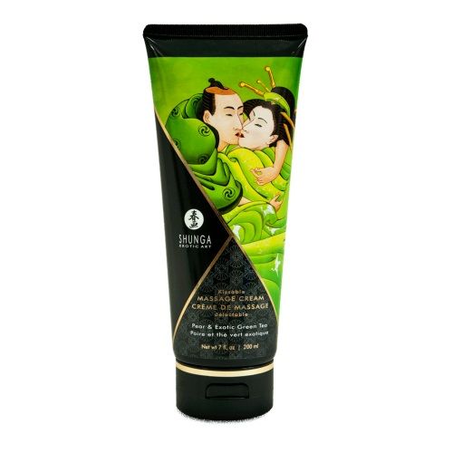 Массажный крем для тела с ароматом груши и зелёного чая Pear   Exotic Green Tea - 200 мл. - Shunga - купить с доставкой в Череповце