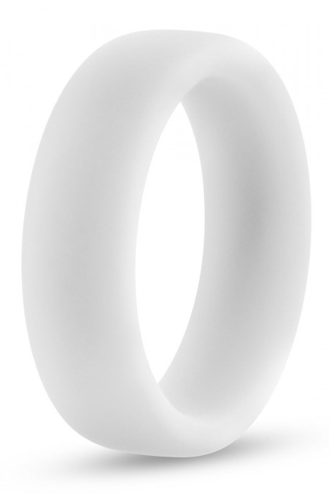 Белое люминесцентное эрекционное кольцо Silicone Glo Cock Ring - Blush Novelties - в Череповце купить с доставкой