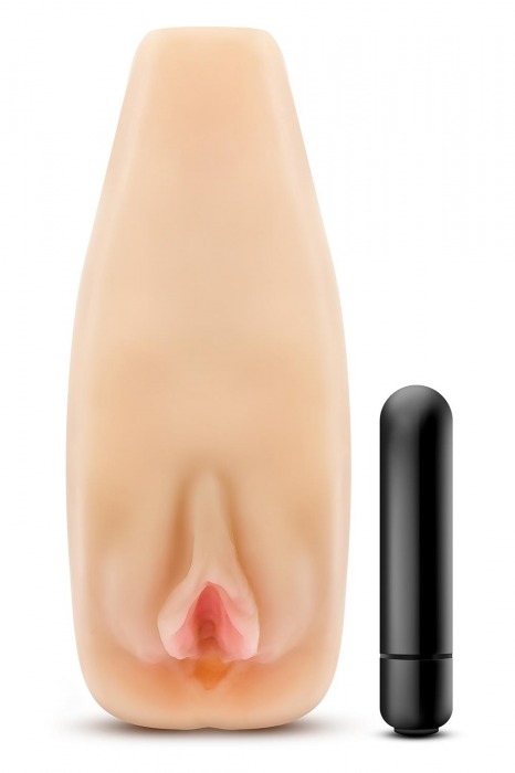Мастурбатор-вагина с вибрацией Soft   Wet Natasha Realistic Beige Masturbator - Blush Novelties - в Череповце купить с доставкой