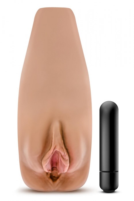 Маструбатор-вагина с вибрацией Soft   Wet Renata Realistic Tan Masturbator - Blush Novelties - в Череповце купить с доставкой