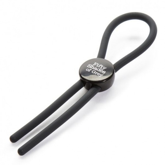 Тёмно-серое эрекционное кольцо с зажимом Again and Again Adjustable Cock Ring - Fifty Shades of Grey - в Череповце купить с доставкой