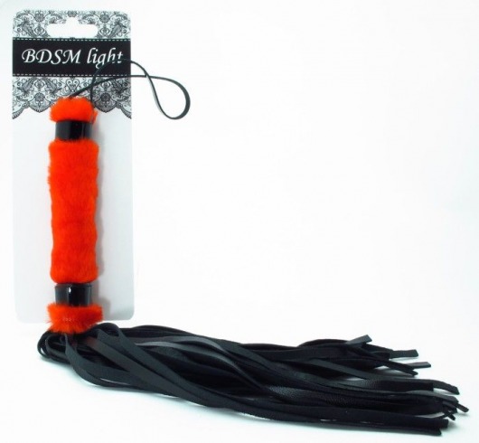 Нежная плеть с красным мехом BDSM Light - 43 см. - БДСМ Арсенал - купить с доставкой в Череповце