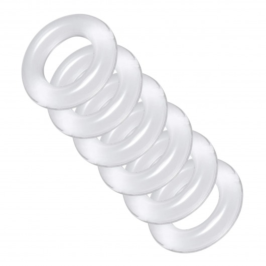 Комплект из 6 прозрачных эрекционных колец Ring Master Custom Ball Stretcher Kit - XR Brands - в Череповце купить с доставкой