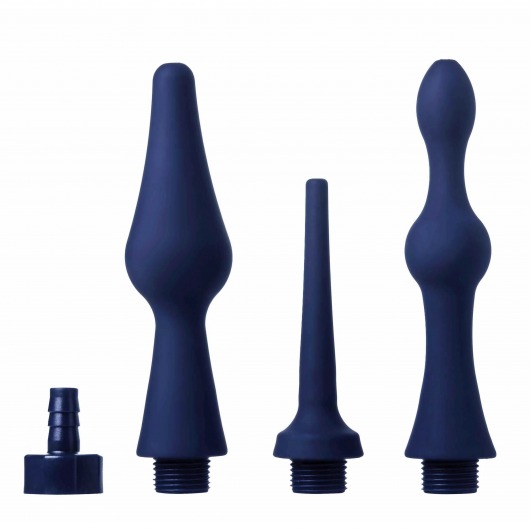 Набор из 3 универсальных насадок для анального душа Universal 3 Piece Silicone Enema Attachment Set - XR Brands - купить с доставкой в Череповце