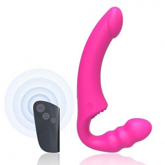 Розовый безремневой страпон Straples Strap-On Dildo - Erokay - купить с доставкой в Череповце