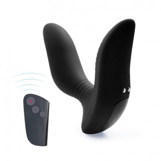 Черный вибромассажер простаты 3,5’’ Remote Control Curve P-spot Massager - 12 см. - Erokay - в Череповце купить с доставкой