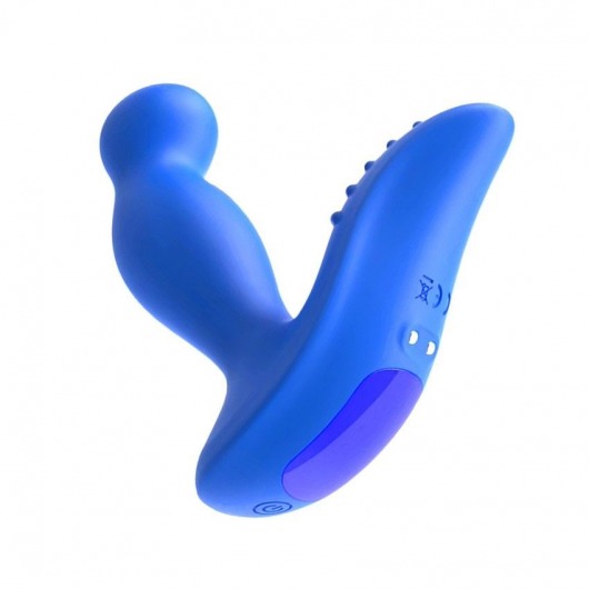 Синий вибромассажер простаты 3,5’’ Remote Control P-spot Massager - 12,5 см. - Erokay - в Череповце купить с доставкой
