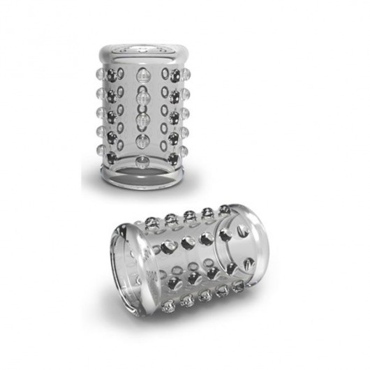 Прозрачная насадка на пенис с шишечками STAY HARD COCK SLEEVE 02 CLEAR - Blush Novelties - в Череповце купить с доставкой