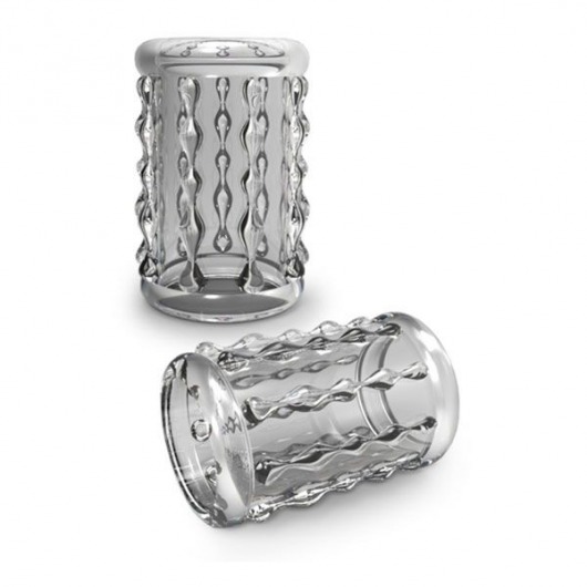 Прозрачная насадка с бороздками STAY HARD COCK SLEEVE 04 CLEAR - Blush Novelties - в Череповце купить с доставкой