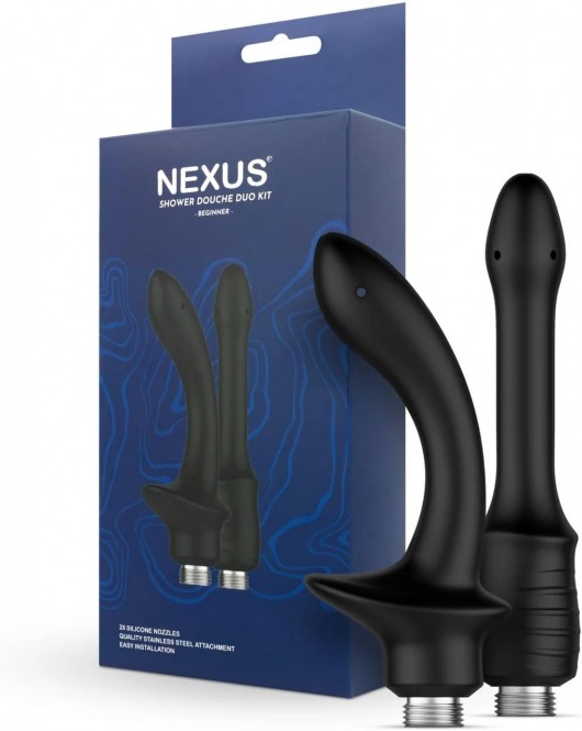 Набор из 2 насадок для анального душа Shower Douche Duo Kit Beginner - Nexus Range - купить с доставкой в Череповце