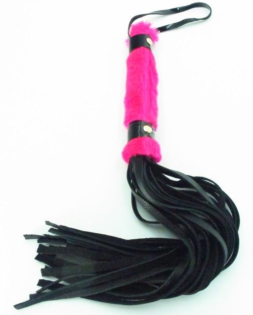 Нежная плеть с розовым мехом BDSM Light - 43 см. - БДСМ Арсенал - купить с доставкой в Череповце