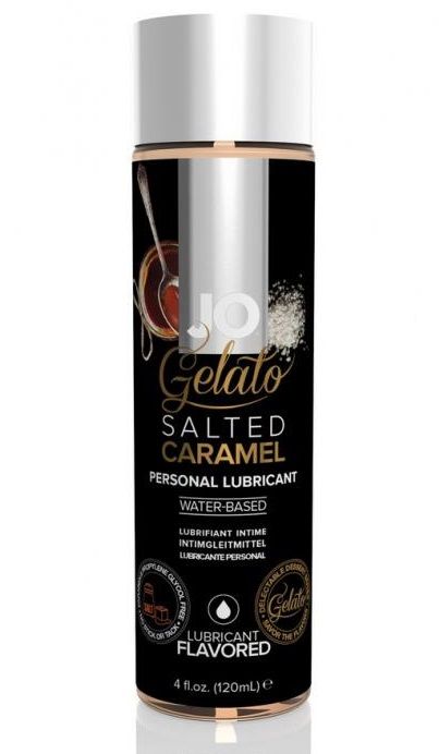 Лубрикант с ароматом солёной карамели JO GELATO SALTED CARAMEL - 120 мл. - System JO - купить с доставкой в Череповце