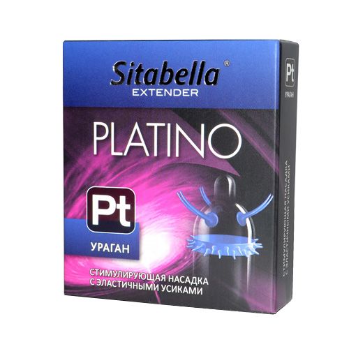 Стимулирующая насадка с усиками и шипиками Platino  Ураган - Sitabella - купить с доставкой в Череповце