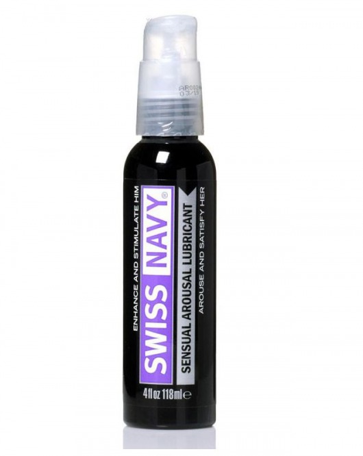 Возбуждающий гель-лубрикант на водной основе Sensual Arousal Lubricant  - 118 мл. - Swiss navy - купить с доставкой в Череповце