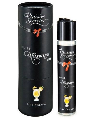 Массажное масло с ароматом пина колады Huile de Massage Gourmande Pina Colada - 59 мл. - Plaisir Secret - купить с доставкой в Череповце