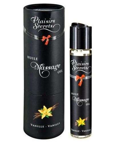 Массажное масло с ароматом ванили Huile de Massage Gourmande Vanille - 59 мл. - Plaisir Secret - купить с доставкой в Череповце