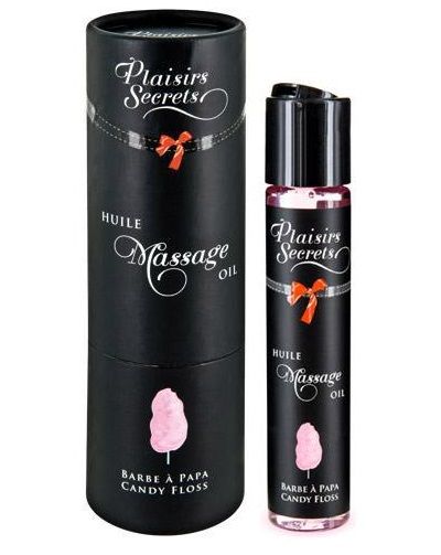 Массажное масло с ароматом сладкой ваты Huile de Massage Gourmande Barbe à Papa - 59 мл. - Plaisir Secret - купить с доставкой в Череповце