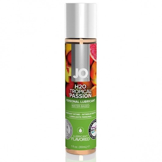 Смазка с ароматом тропических фруктов JO Flavored Tropical Passion - 30 мл. - System JO - купить с доставкой в Череповце